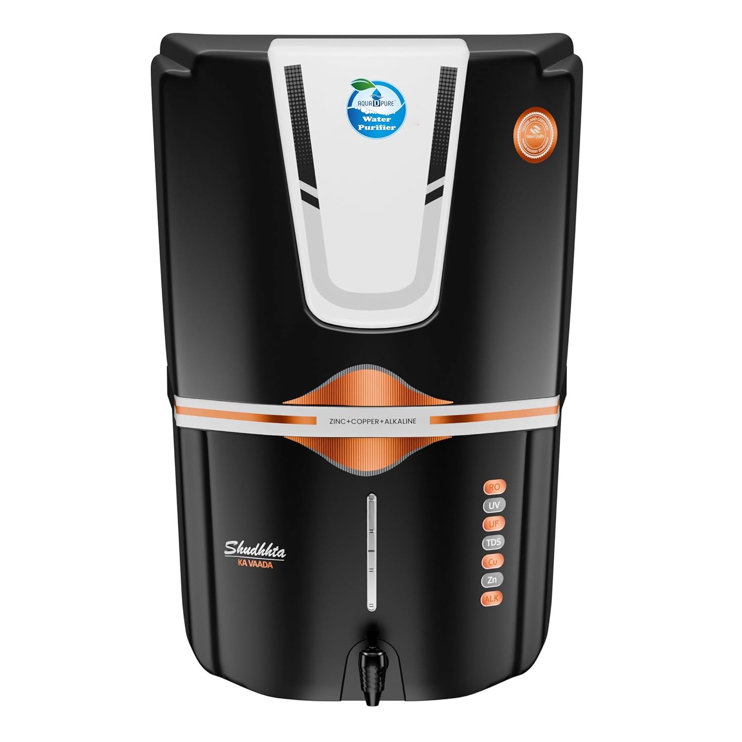 AQUA D PURE 12L Multi-Stage RO Water Purifier with Zinc Copper Alkaline Filter