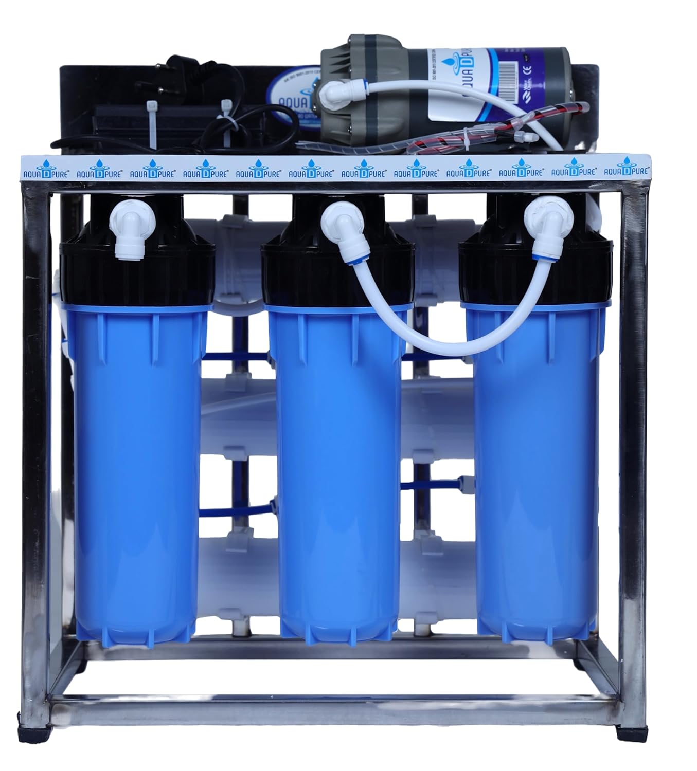 AQUA D PURE 25 LPH Commercial RO Water Purifier with Single Pump Purification and Fully Automatic Function, TDS Adjuster, Blue
