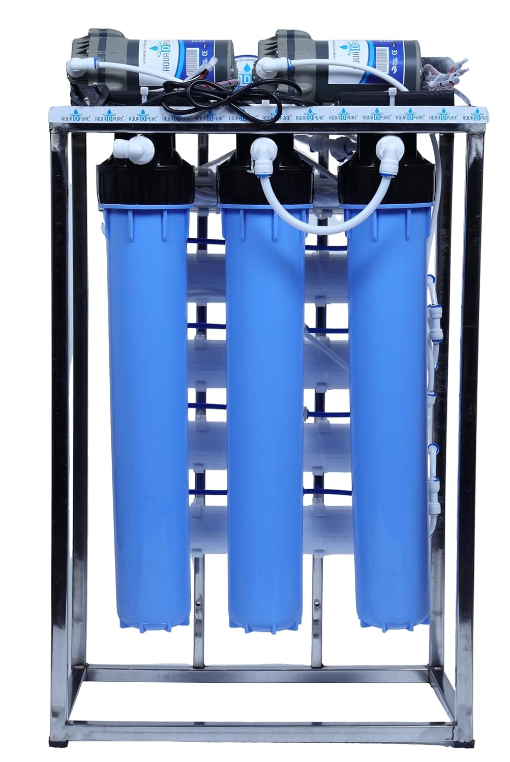 AQUA D PURE 50 LPH Commercial RO + UV Water Purifier with Double Pump Purification and Fully Automatic Function, High Capacity Water Filtration