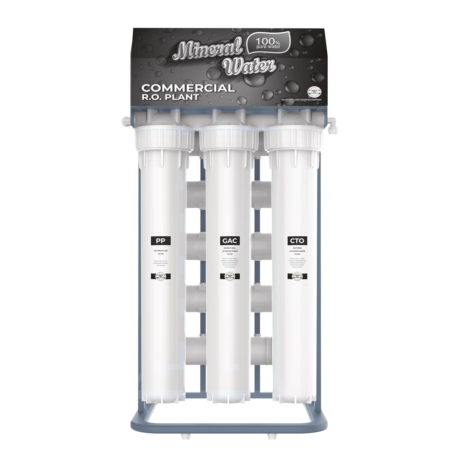AQUA D PURE 50 LPH Commercial RO + UV Water Purifier with Double Pump Purification and Fully Automatic Function, TDS Adjuster, Dust Protective Cover