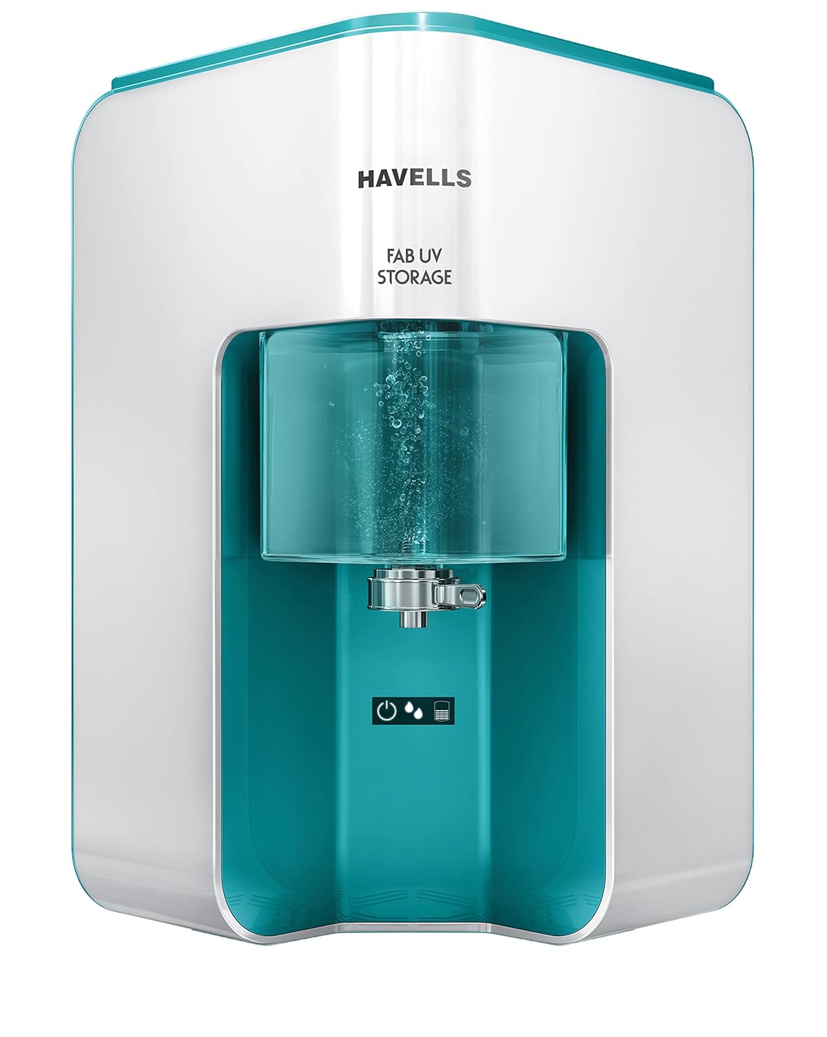 Havells Fab UV Storage Water Purifier (White & Green), UV+UF, Copper+Zinc, 5 Stage Purification, 7L Tank